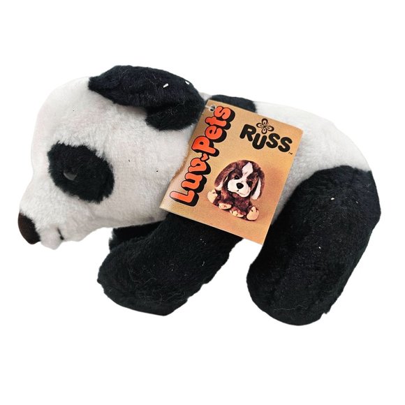 Vintage Russ Luv Pets Plush Sandra Panda Bear 1979 Stuffed Animal Pet Toy - Picture 3 of 9